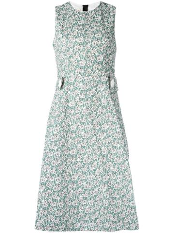 Marni Poplin Posy Print Dress, Women's, Size: 38, Green, Cotton