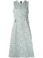 Marni Poplin Posy Print Dress, Women's, Size: 38, Green, Cotton