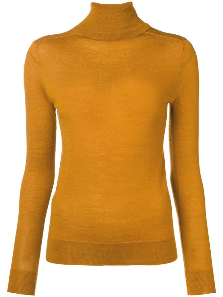 N.peal Superfine Roll Neck Sweater - Yellow & Orange