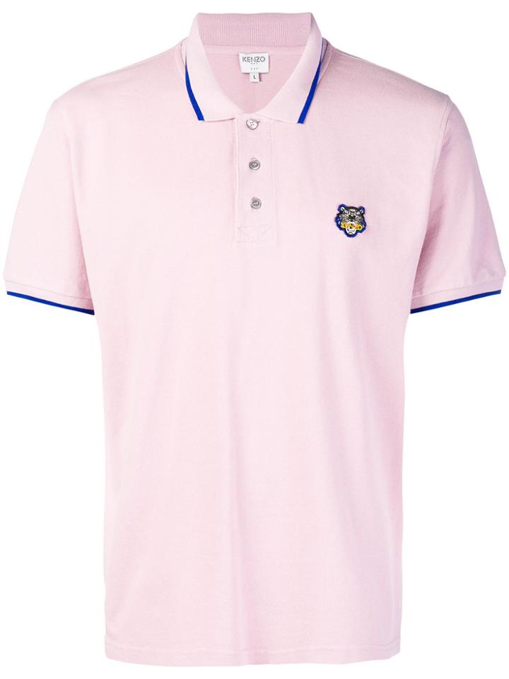 Kenzo Tiger Logo Polo Shirt - Pink & Purple