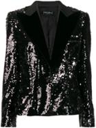 Dolce & Gabbana Sequin Embroidered Blazer - Black