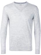 Eleventy - V Neck Sweatshirt - Men - Silk/merino - M, Grey, Silk/merino