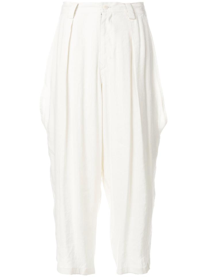 Y's Balloon Cropped Trousers - White