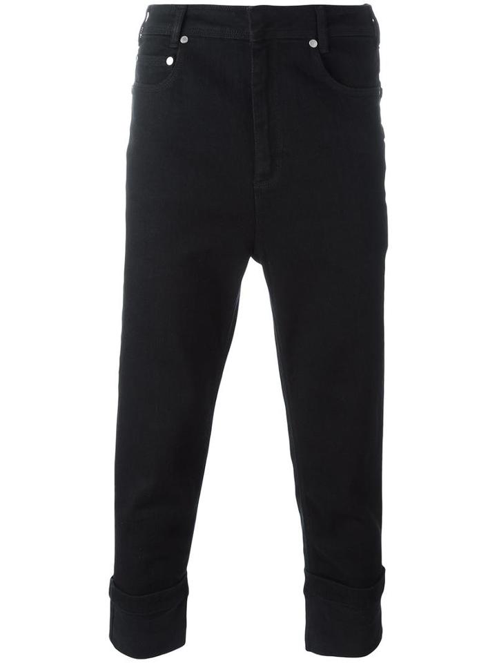 Neil Barrett Turn Up Cuff Jeans, Men's, Size: 36, Black, Cotton/polyurethane