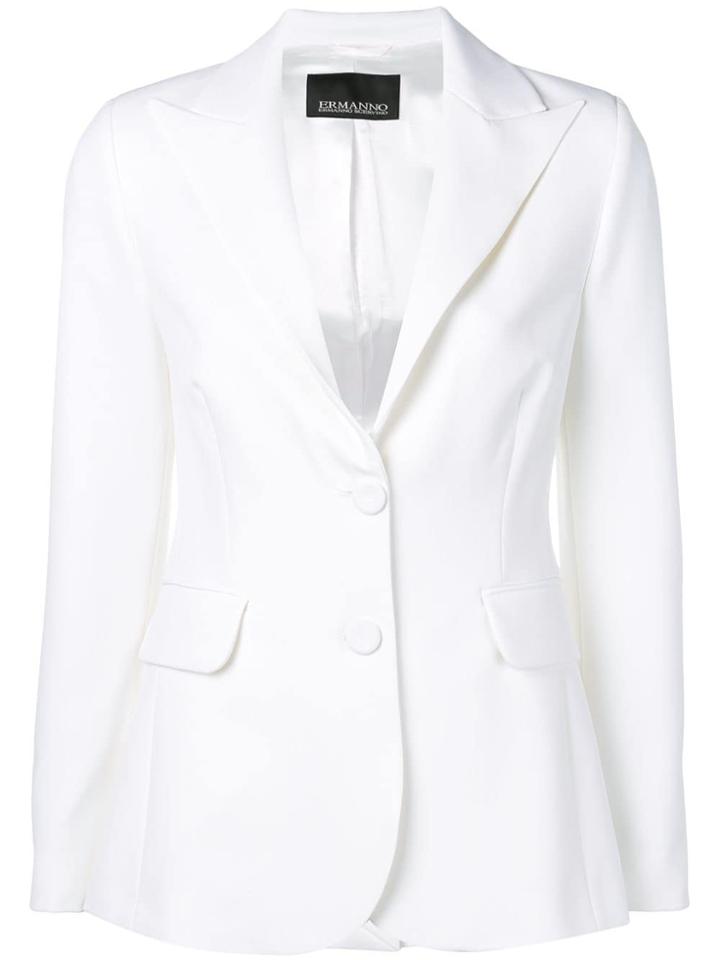Ermanno Ermanno Fitted Blazer - White