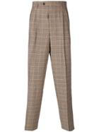 Lc23 Houndstooth Tapered Trousers - Neutrals