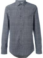 Michael Michael Kors Grid Print Shirt, Men's, Size: Medium, Black, Cotton