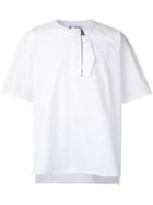 Wooyoungmi Zip Detail T-shirt, Men's, Size: 48, White, Cotton