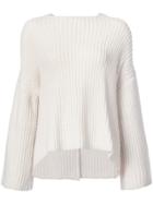 Derek Lam 10 Crosby Long Sleeve Crossover Pullover - White