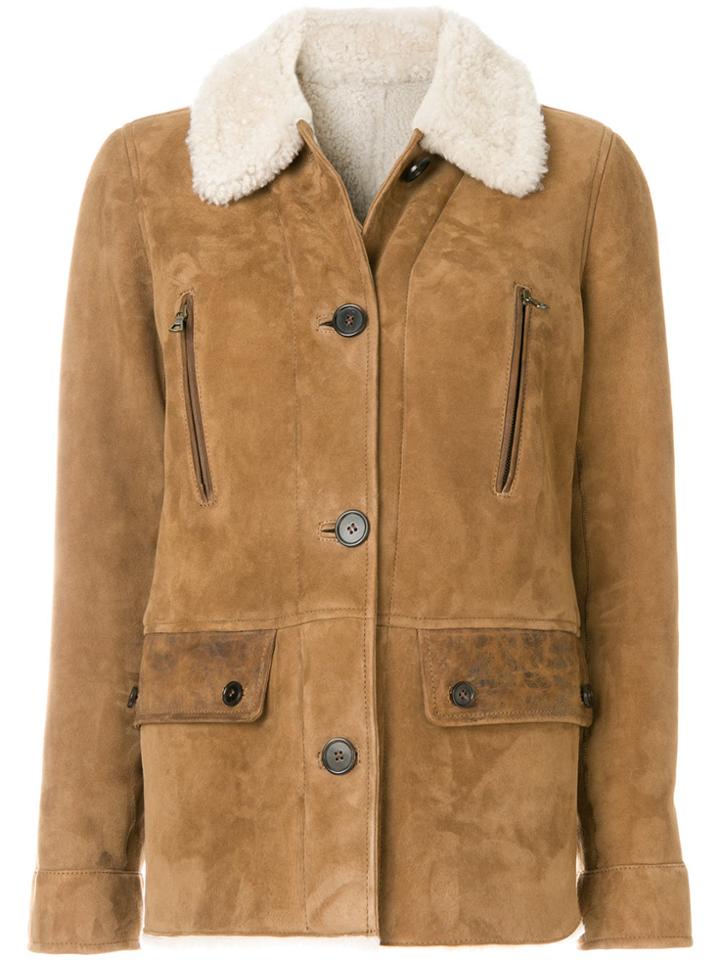 Meteo By Yves Salomon Shearling Jacket - Brown