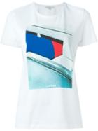 Carven Front Print T-shirt, Women's, Size: Small, White, Cotton/spandex/elastane