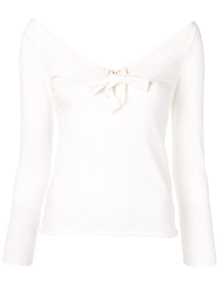 Romeo Gigli Vintage 2000's Tie Detail Top - White