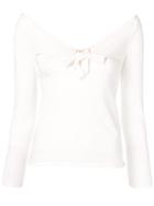 Romeo Gigli Vintage 2000's Tie Detail Top - White