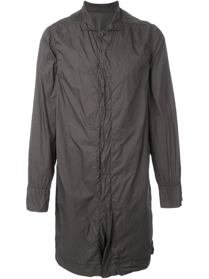Rick Owens Drkshdw Worker Coat, Men's, Size: Large, Grey, Polyimide