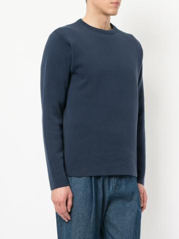 Clane Homme Crew Neck Slim Fit Jumper - Blue