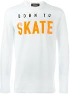 Dsquared2 Born To Skate Print T-shirt, Men's, Size: Xl, White, Cotton