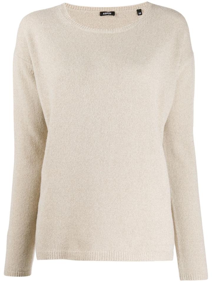 Aspesi Round-neck Knit Sweater - Neutrals