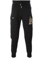 Pierre Balmain Zipped Pockets Sweatpants, Men's, Size: 48, Black, Cotton
