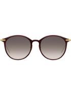 Linda Farrow Oversized Frame Sunglasses - Red