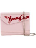 Jimmy Choo Rosewater Pink And Red Candy Clutch