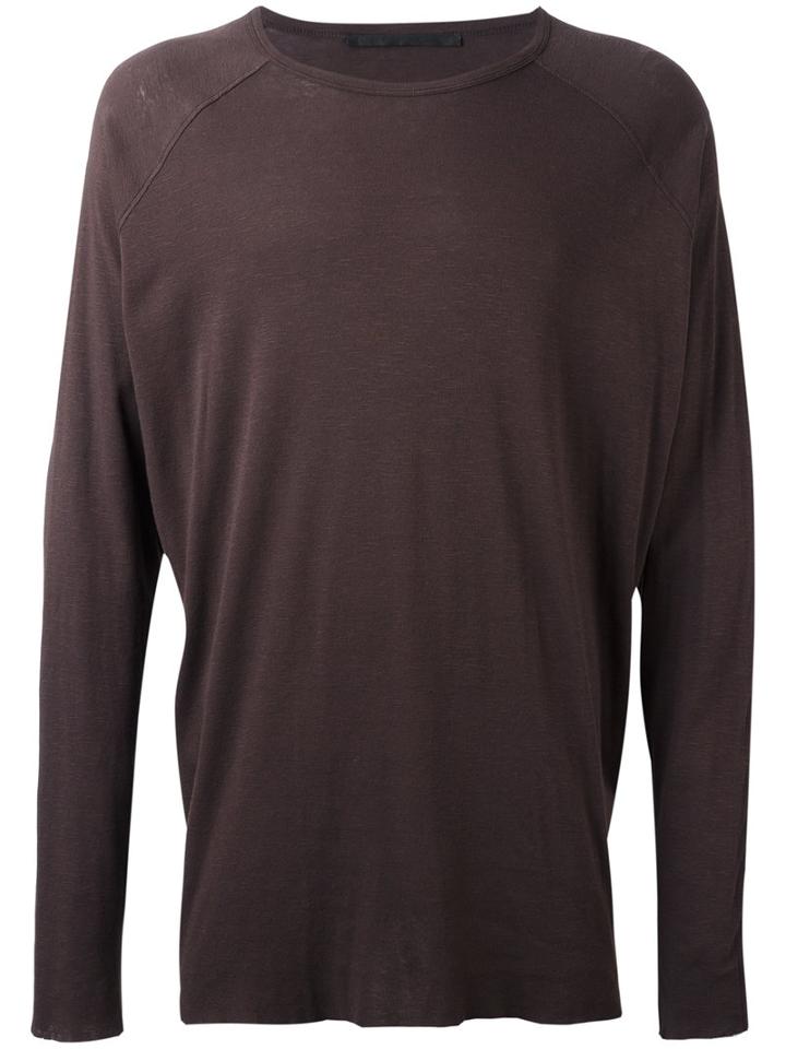 Haider Ackermann Flared Sweatshirt, Men's, Size: Large, Brown, Silk