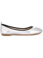 Marc Jacobs 'cleo' Studded Ballerina Flats - Metallic