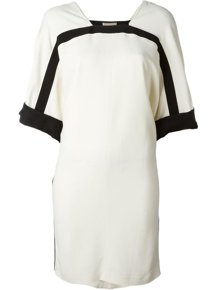 Nude Black Striped Detailing Dress