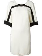 Nude Black Striped Detailing Dress