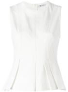 T By Alexander Wang Sleeveless Peplum Top, Women's, Size: Small, White, Cotton