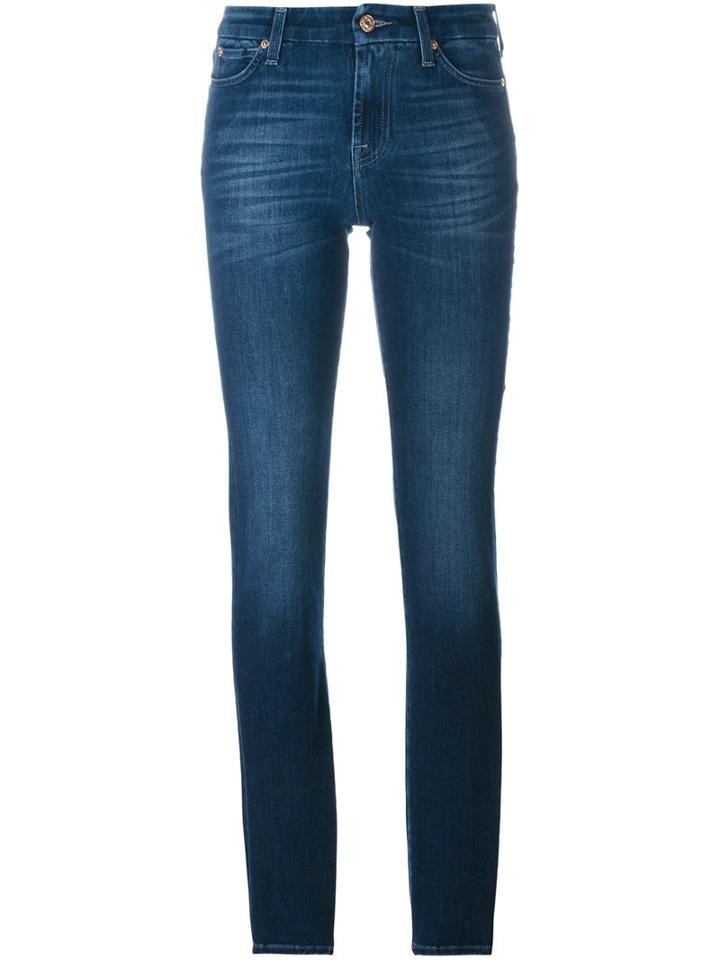 7 For All Mankind 'the Skinny' Jeans, Women's, Size: 26, Blue, Cotton/polyester/spandex/elastane