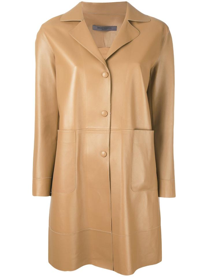 Simonetta Ravizza - Love Coat - Women - Leather - 44, Women's, Brown, Leather