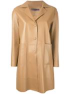 Simonetta Ravizza - Love Coat - Women - Leather - 44, Women's, Brown, Leather