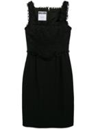 Moschino Vintage Lace Panel Short Dress - Black