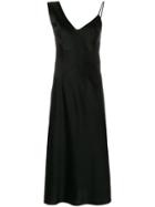 T By Alexander Wang Slip Midi Dress - Black