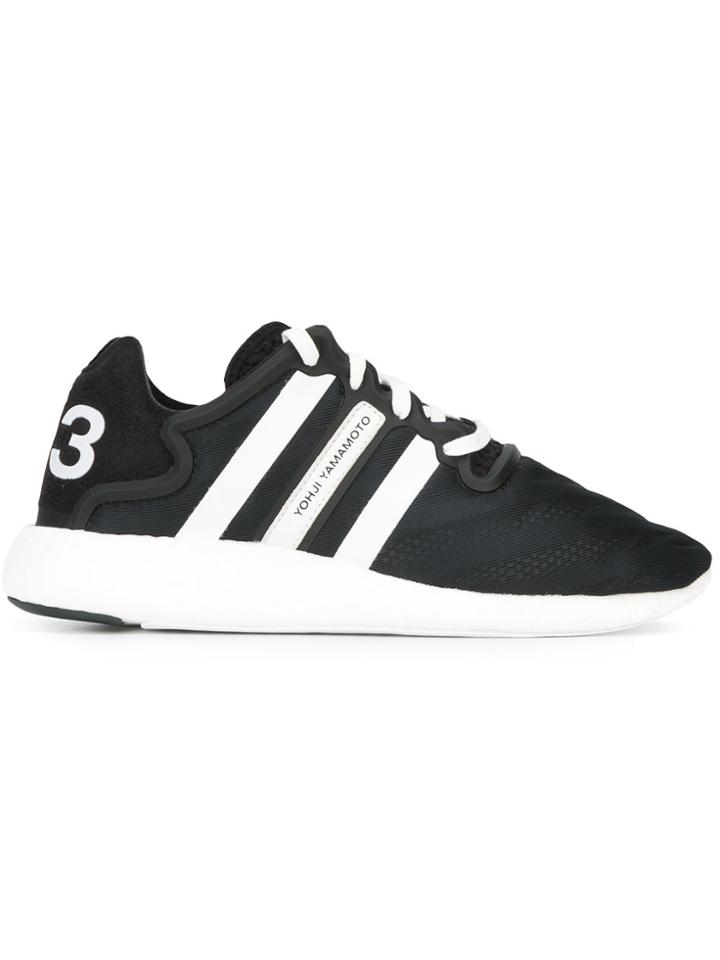 Y-3 Striped Side Sneakers - Black