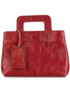 Marsèll Distressed Texture Cross Body Bag - Red