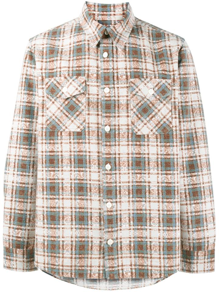 Visvim Elk Brushed Check Shirt - Brown