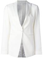 Tagliatore Buttoned Suit Jacket, Women's, Size: 42, White, Virgin Wool