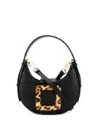 Les Petits Joueurs Cindy Buckle Shoulder Bag - Black