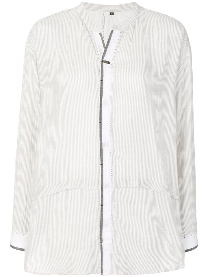 Pas De Calais Thin Striped Shirt - White