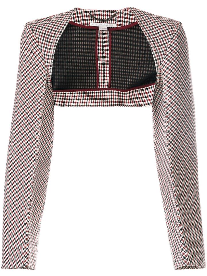 Stella Mccartney Tailored Checked Shrug - White