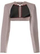 Stella Mccartney Tailored Checked Shrug - White