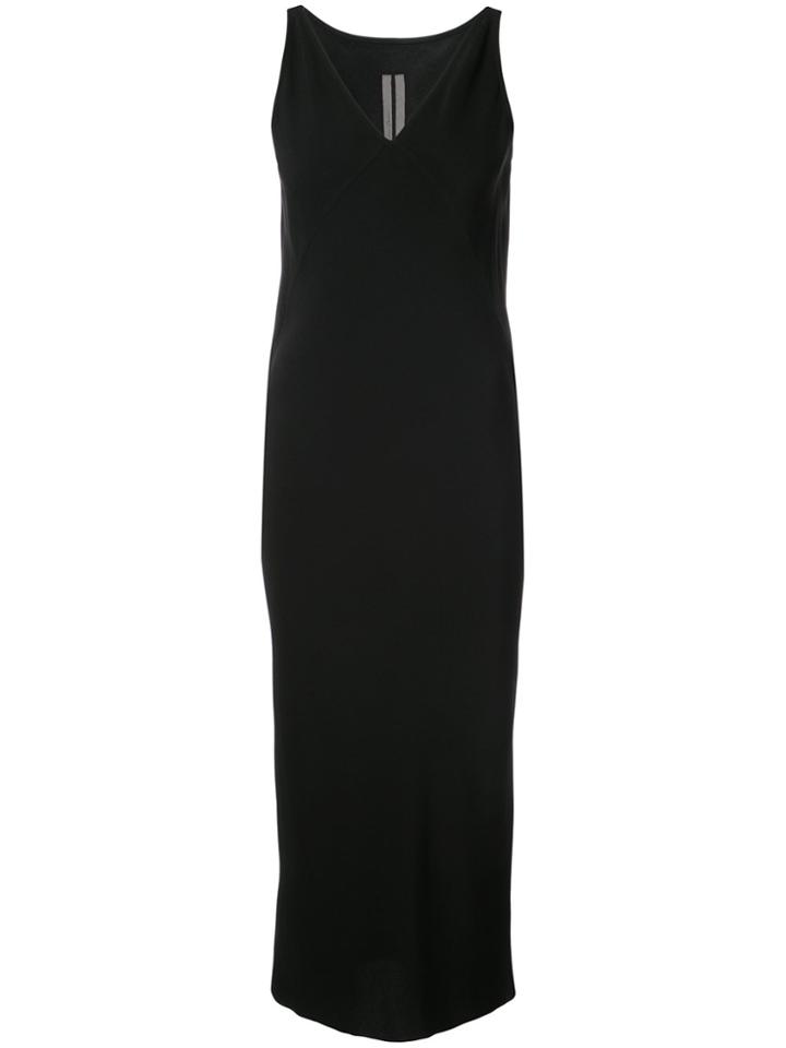 Rick Owens Sleeveless V-neck Dress - Black