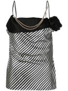Lanvin Embellished Striped Blouse - Black