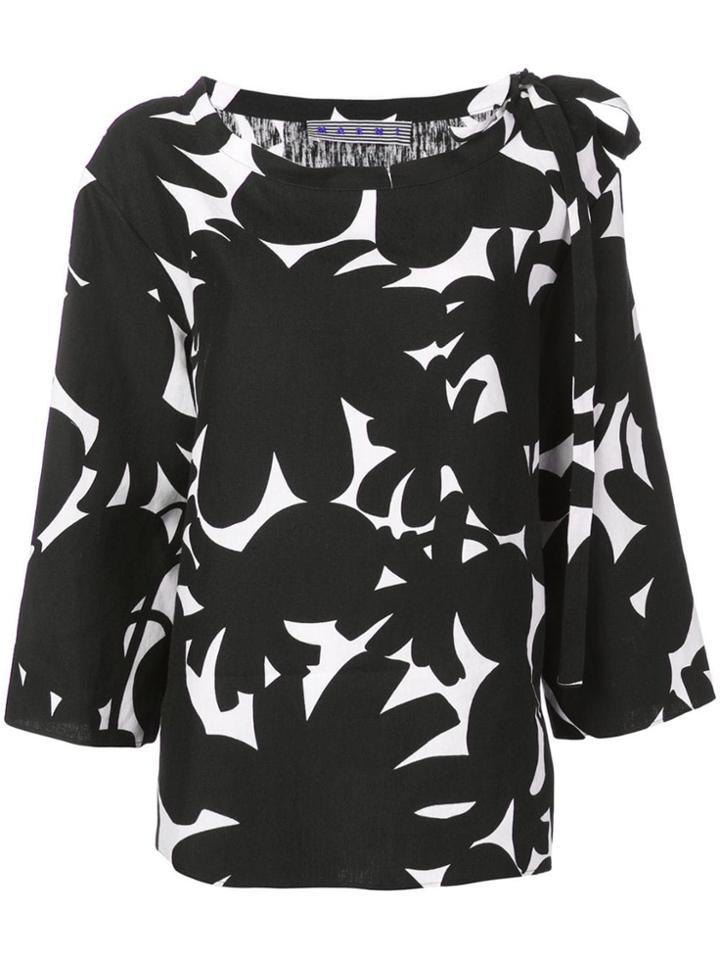Marni Floral Print Top - Black