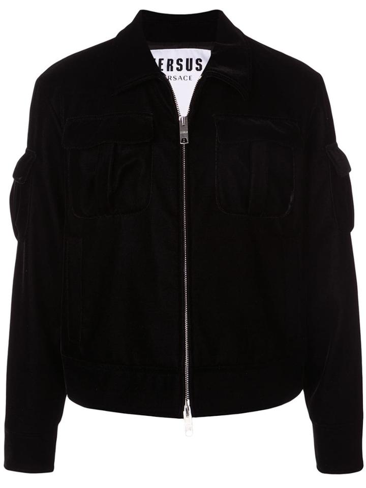 Versus Chest Pocket Jacket - Black