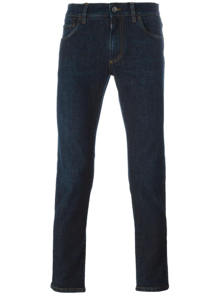 Dolce & Gabbana Tapered Jeans, Men's, Size: 54, Blue, Cotton/spandex/elastane