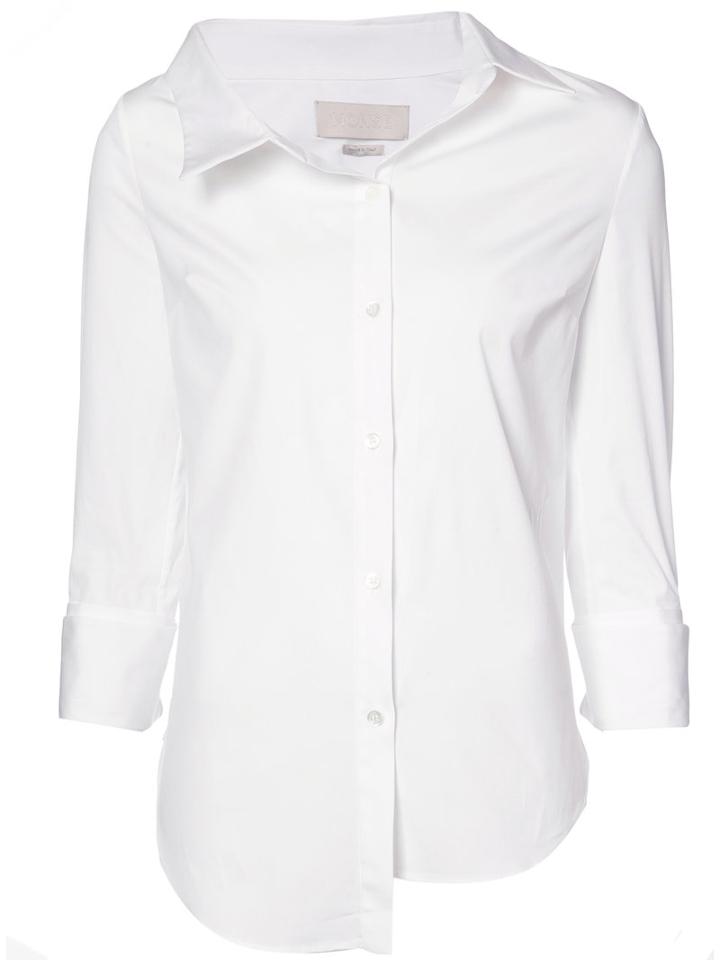 Monse - Asymmetric Buttoned Shirt - Women - Cotton/polyurethane - 8, White, Cotton/polyurethane