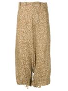 Yohji Yamamoto Vintage Floral Patterned Trousers - Brown