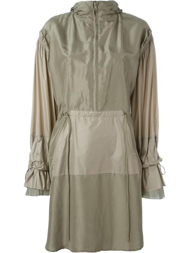 3.1 Phillip Lim Hooded Anorak, Women's, Size: Xs/s, Green, Silk/nylon/polyamide/viscose